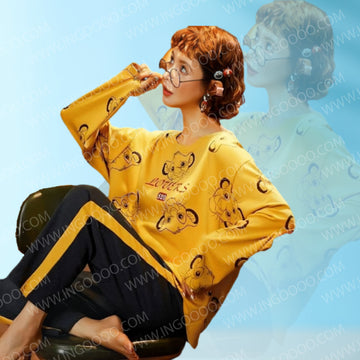 Yellow Lovers Women Nightsuit PJ Set