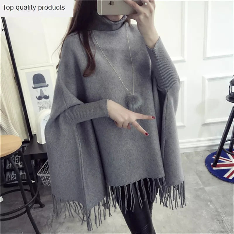 Grey  Poncho