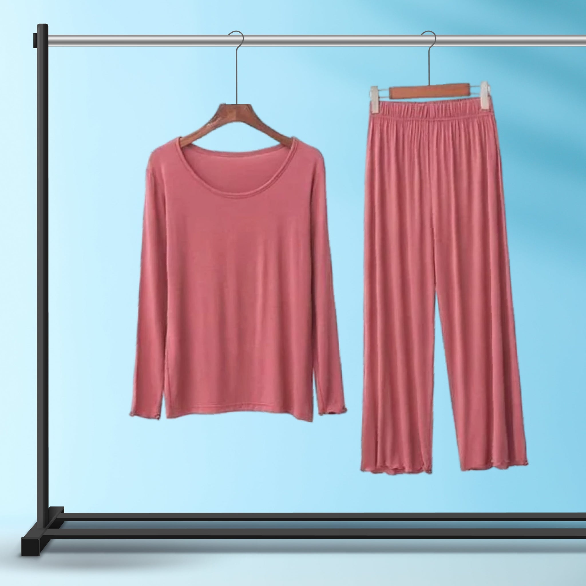 Hot Pink Palazzo Lounge Wear For Women PJ Set ARTICLE NO# 52