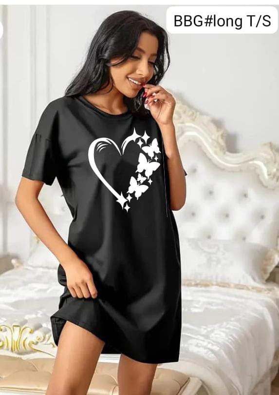 Butterfly Love Printed Long Shirt