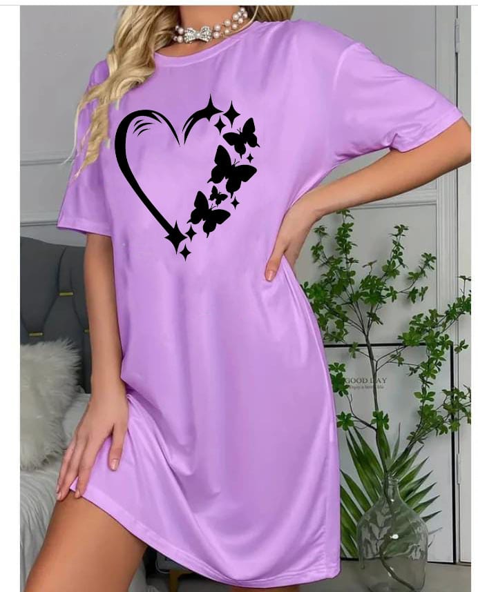 Butterfly Love Printed Long Shirt